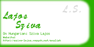 lajos sziva business card